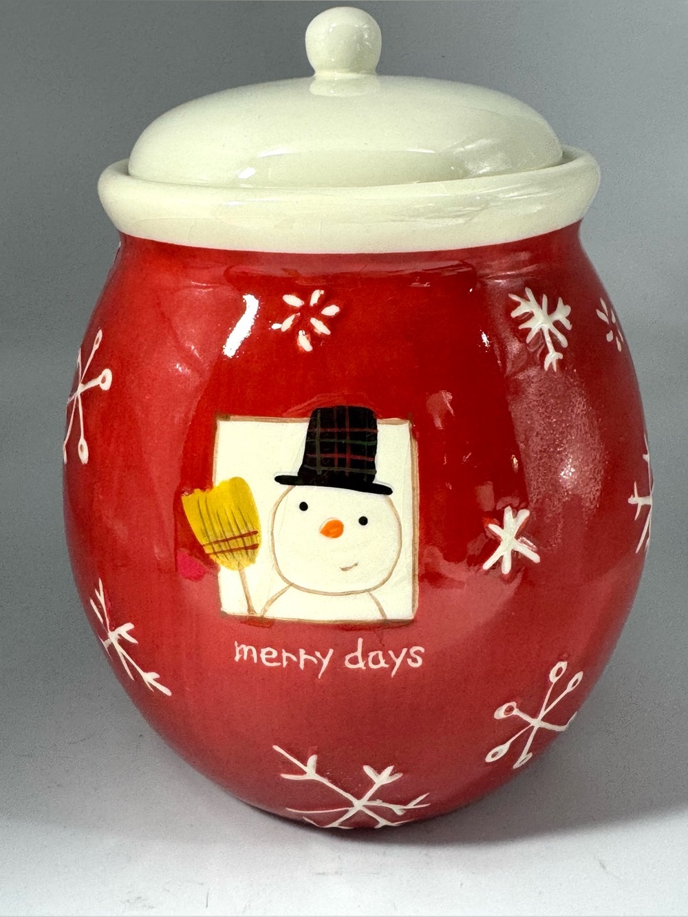 Hallmark Merry Days Snowman Canister/Cookie Jar